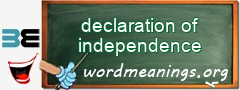 WordMeaning blackboard for declaration of independence